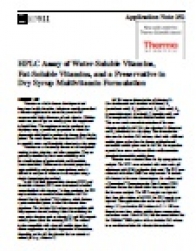 Vitaminas Solubles por HPLC