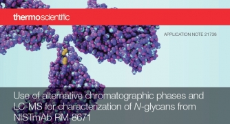 Uso de fases cromatográficas alternativas y LCMS para caracterización de N-glycanos de NISTmab RM 8671