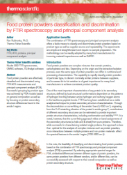 Clasificacion y determinacion de polvo de Proteinas en alimentos por FTIR
