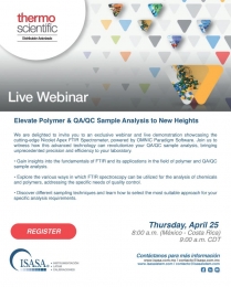 Webinar Espectroscopia molecular: Identificación de sustancias y mucho más